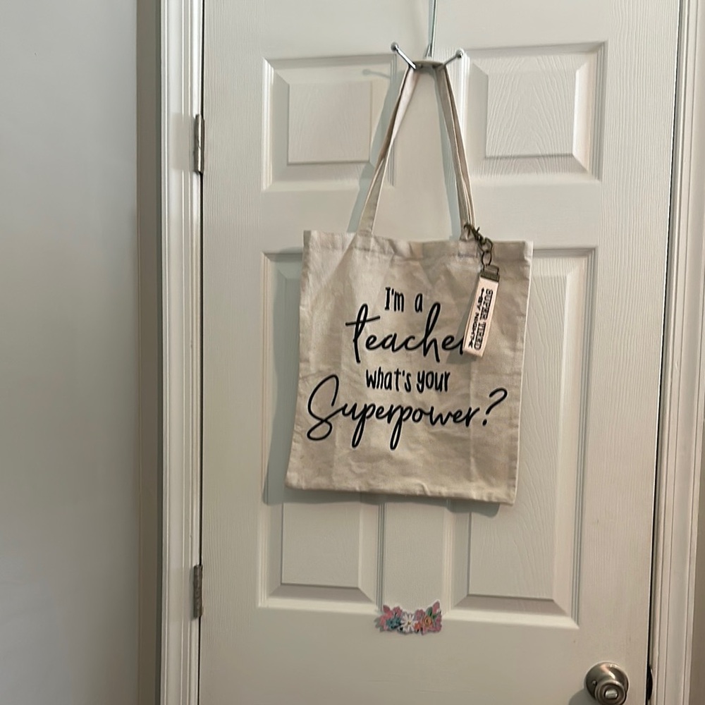 Cream Canvas Tote Bag Minimalist Design